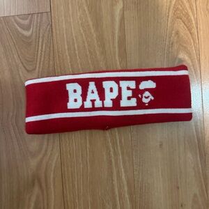 Bape Red and White Headband